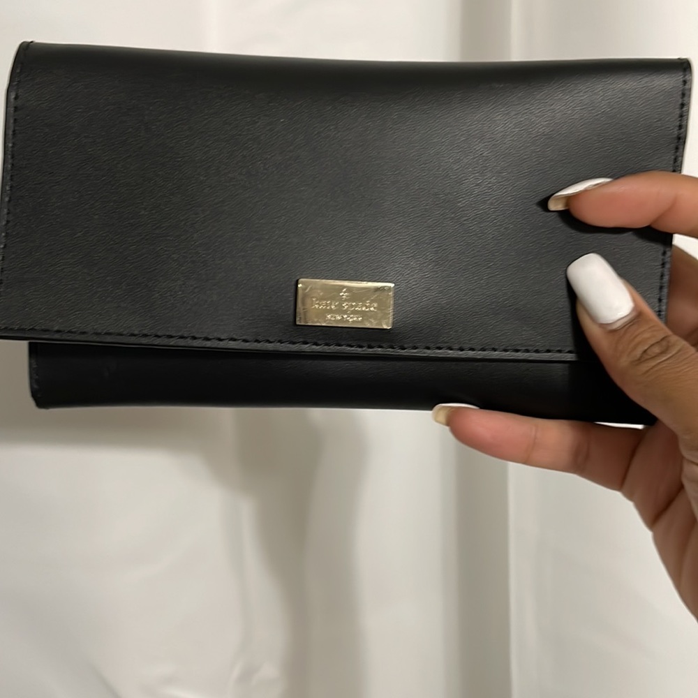 Black with pink inside Kate spade wallet